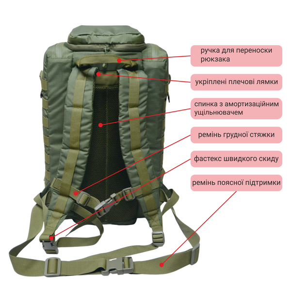 Tactical combat medic backpack with stretcher compartment DERBY MultiPack army medical backpack khaki
