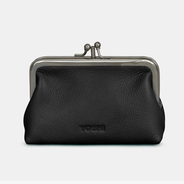 Жіночий шкіряний гаманець з ретро-застібкою Yoshi Y1328 (Black) Y1328 17 1 фото
