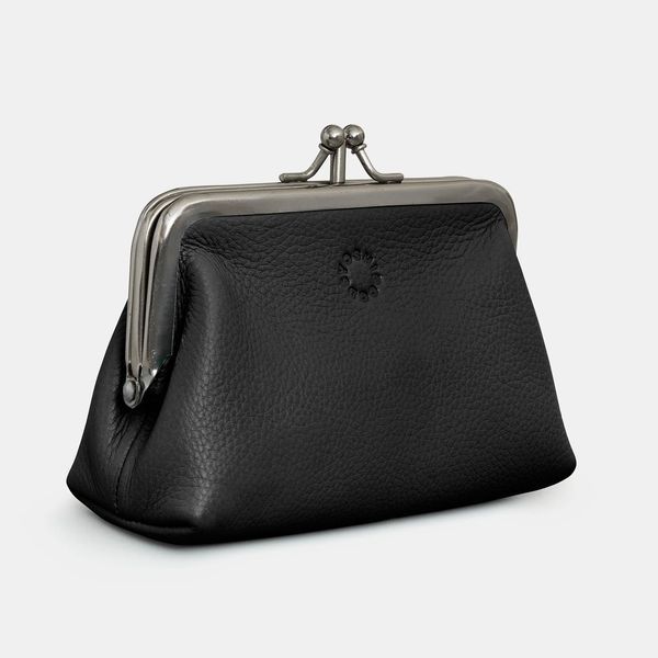 Жіночий шкіряний гаманець з ретро-застібкою Yoshi Y1328 (Black) Y1328 17 1 фото
