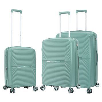 Комплект валіз Snowball 40903 колір зелений 40903/SET/silver-green фото
