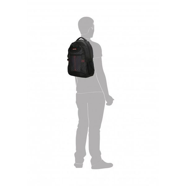 Backpack Enrico Benetti Bonaire з відділ. для ноутбука 14" Чорн-Черв. (25л) (32x44x18см)