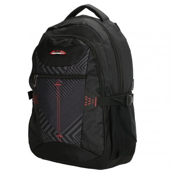 Backpack Enrico Benetti Bonaire з відділ. для ноутбука 14" Чорн-Черв. (25л) (32x44x18см)