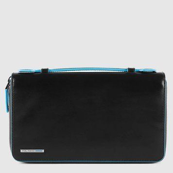 Тревеллер Піквадро Blue Square Black на блискавці з відділ. для кред.карт з RFID захистом (13x21x4) PP5257B2R_N фото