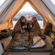 DERBY CMK 240-90-L Camouflage Sleeping Bag Blanket &ndash; Extra Warm Winter Sleeping Bag up to -25&deg;C | Double-Layer 400 g/m&sup2; Insulated, Waterproof Oxford Shell, Omni-Heat Lining, Large 240&times;90 cm Military Sleeping Bag