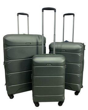 Комплект валіз Airtex 748 колір темно-зелений 748/SET/dark-green фото