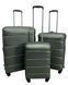 Комплект валіз Airtex 748 колір темно-зелений 748/SET/dark-green фото 1