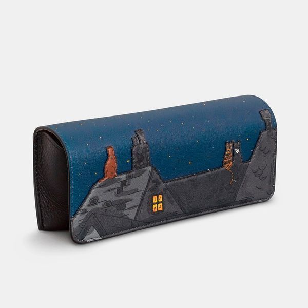 Шкіряний чохол для окулярів Yoshi Y4308 (Stargazing Cats) Y4308 NTCT 1 фото