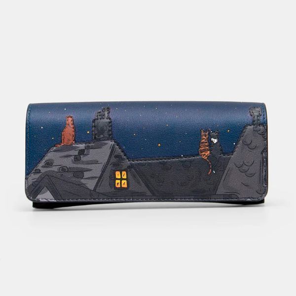 Шкіряний чохол для окулярів Yoshi Y4308 (Stargazing Cats) Y4308 NTCT 1 фото