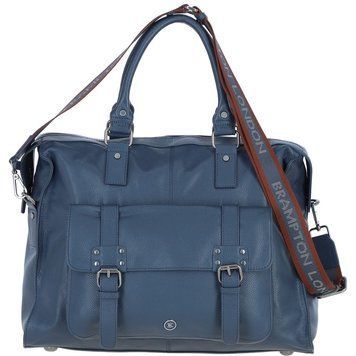Шкіряна дорожня сумка Brampton London Weekender Navy (Синій) 64807 NAVY фото
