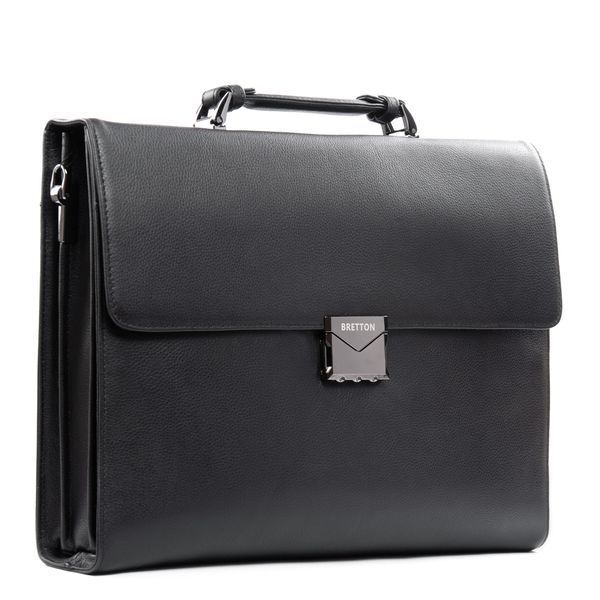Сумка Мужская Портфель кожа BRETTON 1716-1 black 40927 фото