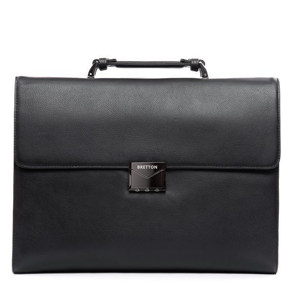 Сумка Мужская Портфель кожа BRETTON 1716-1 black 40927 фото