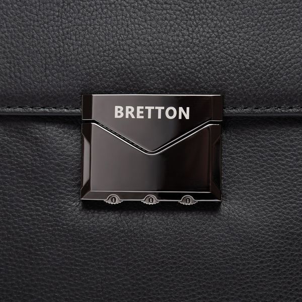 Сумка Мужская Портфель кожа BRETTON 1716-1 black 40927 фото