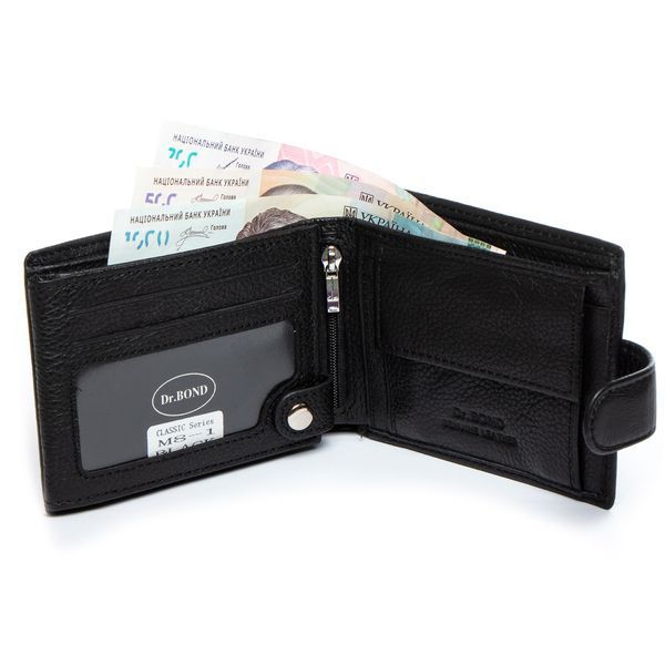 Кошелек Classic Мужской кожа DR. BOND M8-1 black 28322 фото
