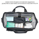 DERBY DoctorBag black organizer work bag with modular dividers and a compartment for a laptop up to 17"