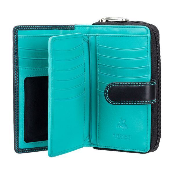 Гаманець жіночий Visconti CD22 Ruby (Black Aqua) CD22 BLK/AQUA фото