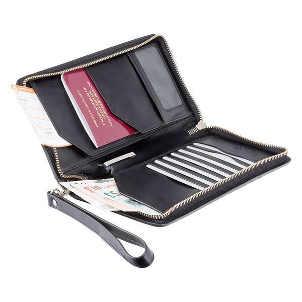 Портмоне дорожнє Visconti MZ101 Wing (Italian Black) MZ101 IT BLK фото