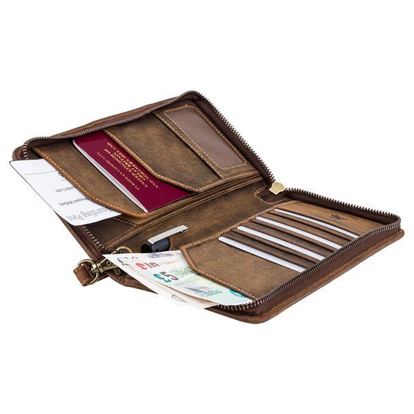 Портмоне дорожнє Visconti 728 Wing (Oil Tan) 728 OIL TAN фото