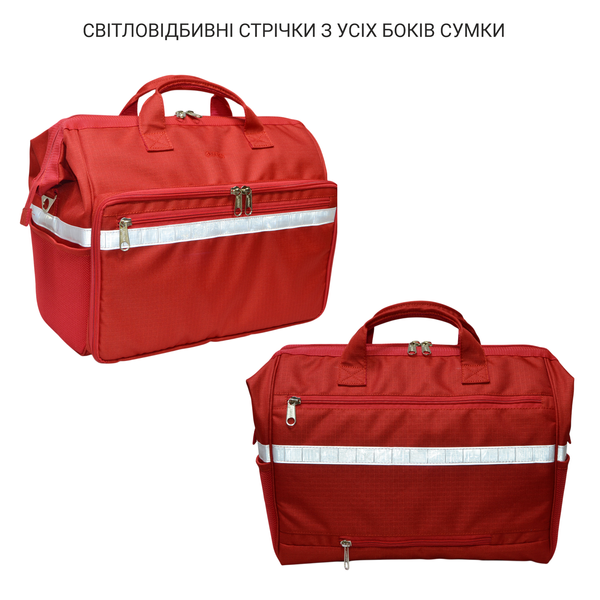 Медична сумка-органайзер DERBY DoctorBag червона з модульними перегородками та відділом для ноутбука до 17" DoctorBag red фото