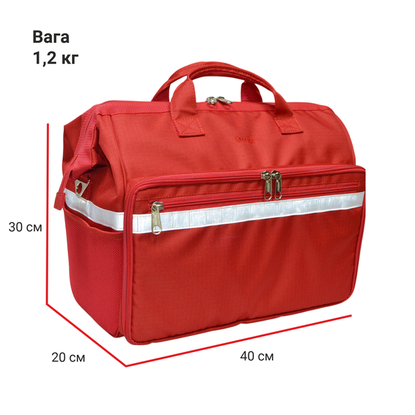 Медична сумка-органайзер DERBY DoctorBag червона з модульними перегородками та відділом для ноутбука до 17" DoctorBag red фото