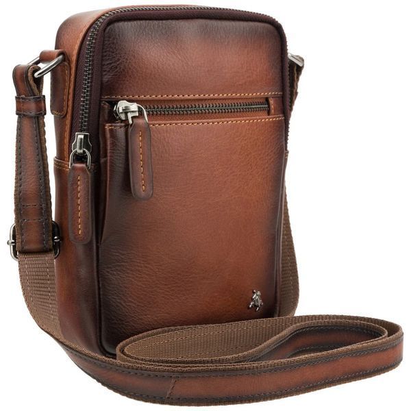 Шкіряна сумка через плече Visconti AT43 Gianni (Burnish Tan) AT43 B/TAN фото