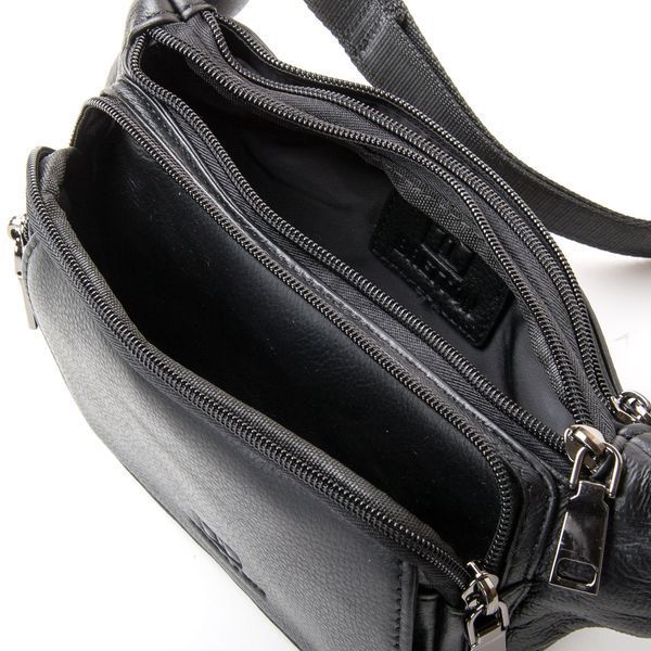 Сумка Мужская На пояс кожа BRETTON 8786-34 black 36496 фото