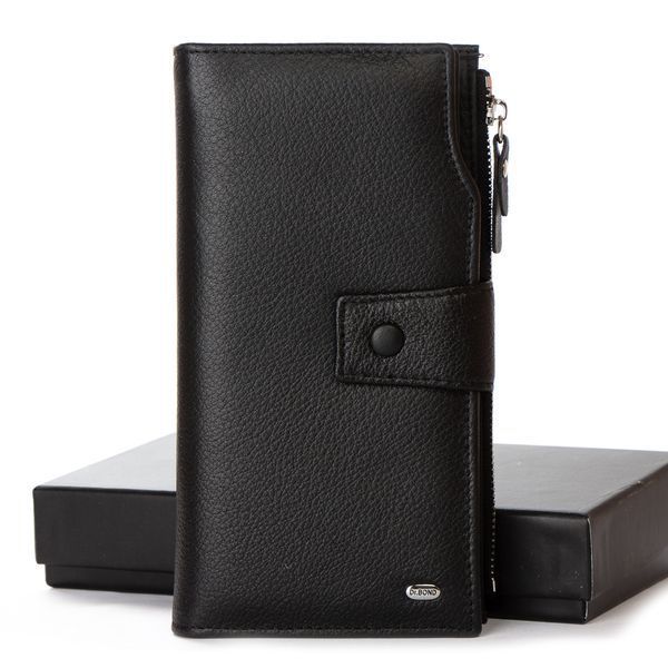 Кошелек Classic Мужской кожа DR. BOND MB-2 black 31351 фото