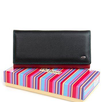 Кошелек Rainbow Женский кожа DR. BOND WRS-501-2 black 40831 фото