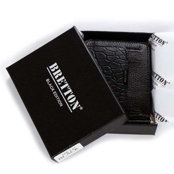 Кошелек BE Мужской кожа BRETTON 168-L27 black 38434 фото