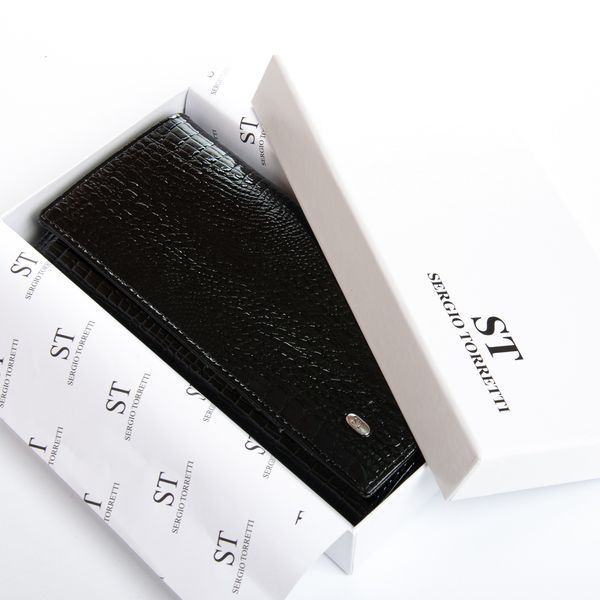 Кошелек LR Женский кожа-лак SERGIO TORRETTI FEW501 black 40799 фото