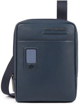 Сумка Піквадро Akron Blue верт. з відділ. для iPad mini на ремені (17x22x5) CA3084AO_BLU фото