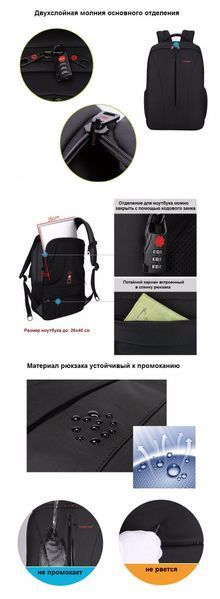 Urban Backpack Tigernu T-B3220 USB 15.6"