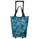 Shopping cart DERBY 092501 blue fowers 25 l on wheels with hanging telescopic handle