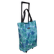 Shopping cart DERBY 092501 blue fowers 25 l on wheels with hanging telescopic handle