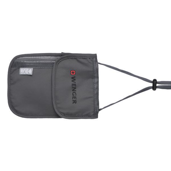 Гаманець на шию, Wenger Neck Wallet with RFID pocket, сірий 604589 фото