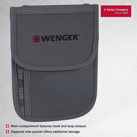 Сумочка для подорожніх документів Wenger Travel Accessories Grey с RFID захистом (14x19x0,5) Wt611878 фото