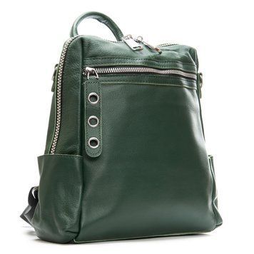 Сумка Женская Рюкзак кожа ALEX RAI 8781-9 green 38001 фото