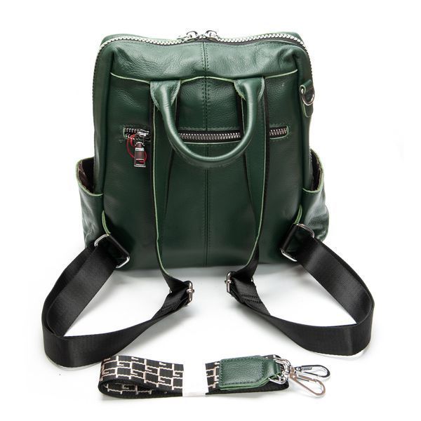 Сумка Женская Рюкзак кожа ALEX RAI 8781-9 green 38001 фото