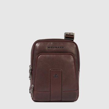 Сумочка Піквадро Carl Dark Brown наплічна з відділ. д/iPad mini /RFID захист (18x23x8) CA6303S129_TM фото