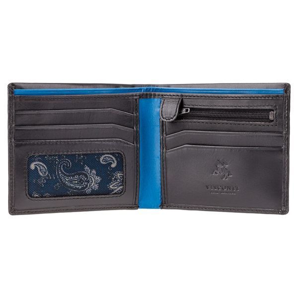 Гаманець чоловічий Visconti PM101 Pablo c RFID (Black Blue) PM101 BLK/BLUE фото