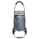 Shopping trolley bag foldable with large wheels, aluminum frame, waterproof, gray tailor's trolley DERBY 092405 grey