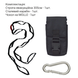 Evacuation sling with metal carabiner in a pouch DERBY Evac-305 black