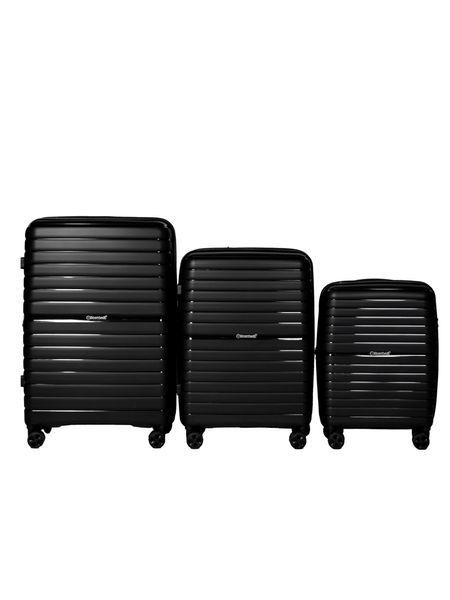 Комплект валіз Snowball 49203 колір чорний 49203/SET/black фото