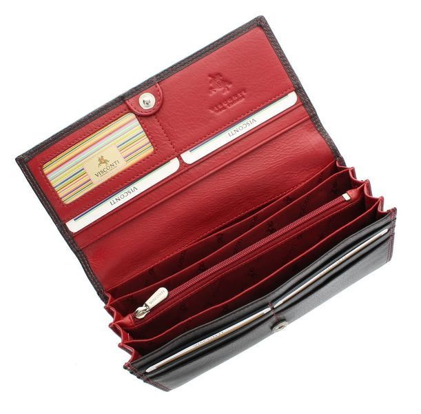 Гаманець жіночий Visconti CD21 Topaz (Black Red) CD21 BLK/RED фото