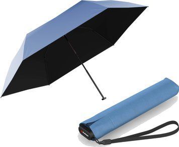 Парасоля складана Knirps US.050 Ultra Light Slim Manual Light Blue Black UV Coating Kn95 0050 2200 фото