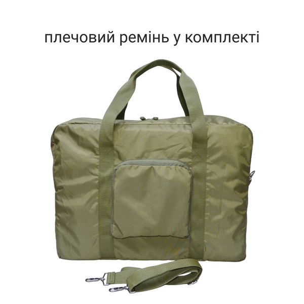 copy_Transforming bag, hand luggage for the plane, 55x40x20cm, with a handle for a suitcase, DERBY 032401 khaki