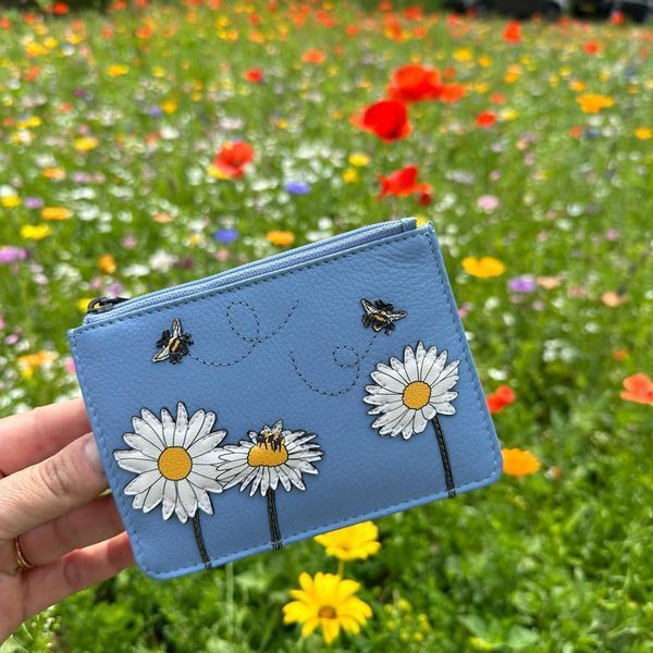 Жіночий шкіряний гаманець Yoshi Y1321 Bee Happy (Blue) Y1321 BEE 21 фото