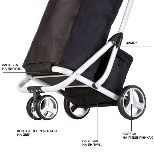 Сумка-візок ShoppingCruiser 3 Wheels Black (604349) 927303 фото
