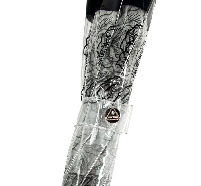 Парасолька-тростина жіноча Fulton Birdcage-2 L042 Black Rose (Черная роза) L042-034293 фото