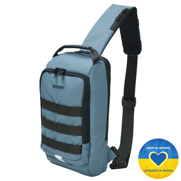 Рюкзак через плече (слінг) Derby 012602 Sling Grey &mdash; міський однолямковий рюкзак, Oxford 600D TPU сірий 012602 grey фото