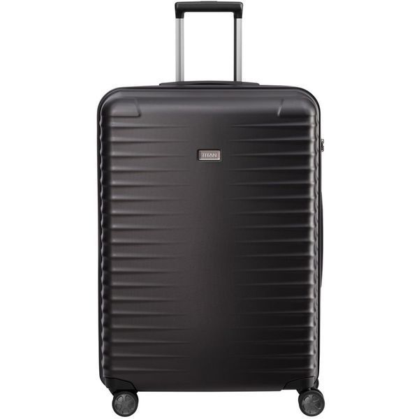Валіза Titan Litron Black на 4 колесах L (100л,3,7кг) (52x75x30см) Ti700244-01 фото